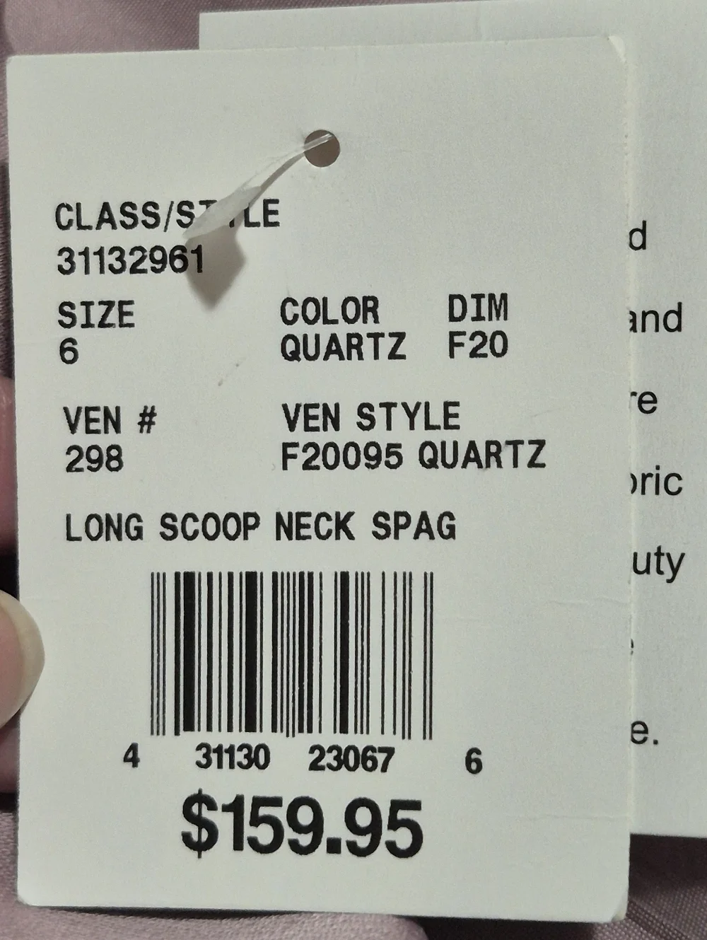 NWT David's Bridal Quartz Scoop Neck Spag Slip-Style Maxi Dress..Size:6 - Picture 13 of 14